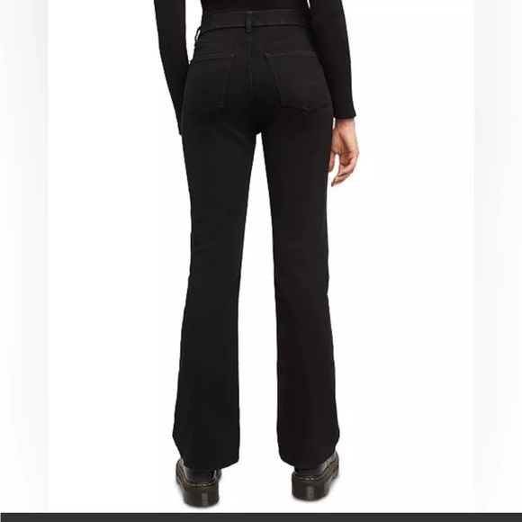 Free People NWT We the Free High Rise French Girl Black Flare Jeans - Picture 3 of 8